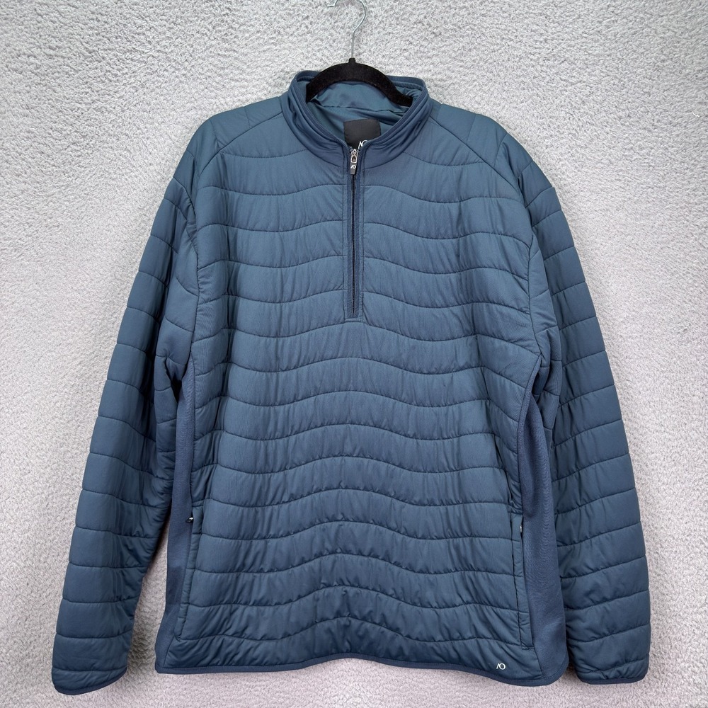 Anderson Ord Jacket Men XXL Blue Corlys 1/4 Zip Pullover Performance Golf Puffer